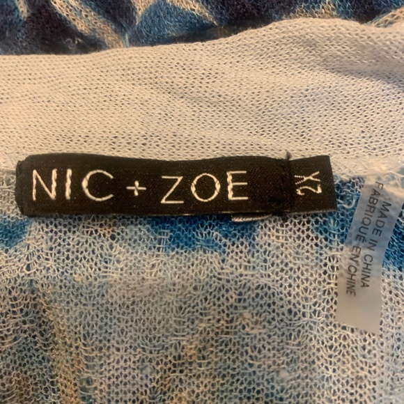 Nic + Zoe linen blend cardigan light sweater - Picture 4 of 4